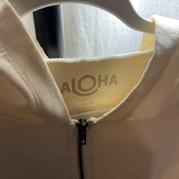 Cream Hoodie with Aloha Print - Picture 2 of 6